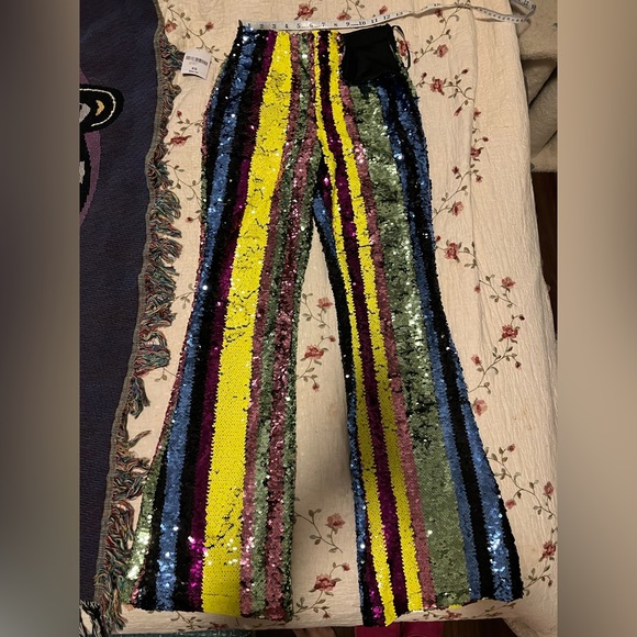 NWT Forever 21 Sequin Party Pants - Picture 2 of 4